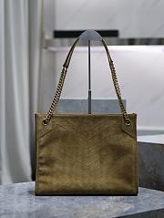 Kitlife YSL Niki Medium Shopping in suede green bag - 33x27x11.5 cm - 3