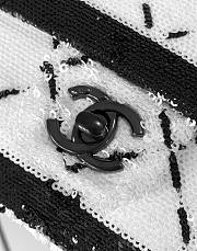 kitlife Chanel flap bag Sequins & Black Metal White & Black - 17 × 27 × 8 cm - 3