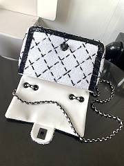 kitlife Chanel flap bag Sequins & Black Metal White & Black - 17 × 27 × 8 cm - 2