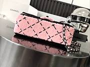 kitlife Chanel flap bag Sequins & Black Metal Pink & Black - 17 × 27 × 8 cm - 5
