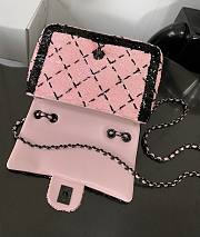 kitlife Chanel flap bag Sequins & Black Metal Pink & Black - 17 × 27 × 8 cm - 2
