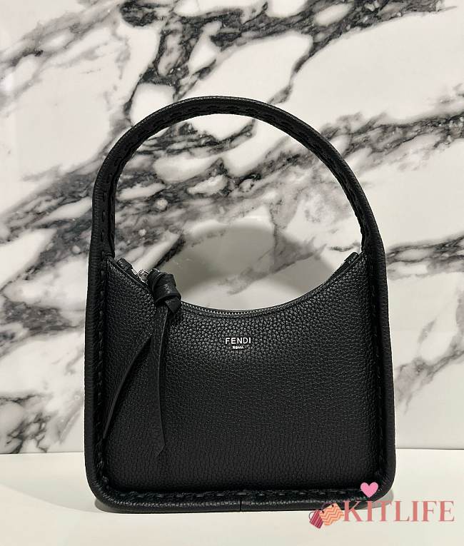 Kitlife Fendi Black Mini Fendessence Logo Plaque Tote Bag - 27x7x20.5cm - 1