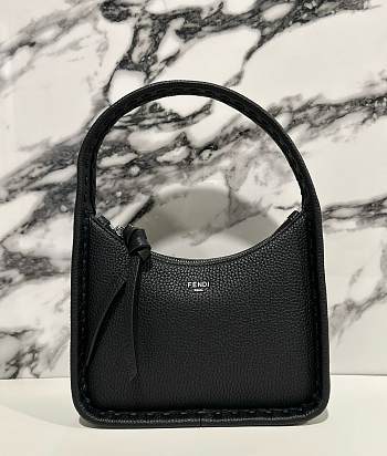 Kitlife Fendi Black Mini Fendessence Logo Plaque Tote Bag - 27x7x20.5cm