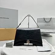 kitlife Balenciaga Women's Black Crush Large Leather Shoulder Bag - 40x24x15cm - 1