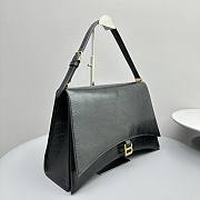 kitlife Balenciaga Women's Black Crush Large Leather Shoulder Bag - 40x24x15cm - 6