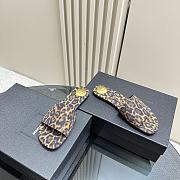 kitlife YSL Carlyle Slides in leopard grosgrain  - 4