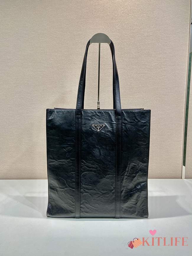 kitlife Prada Medium antique nappa leather Black tote bag - 36x39x13 cm - 1