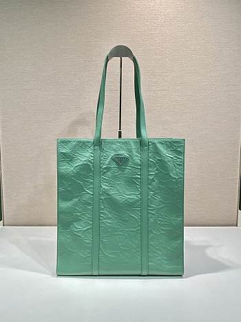 kitlife Prada Medium antique nappa leather Green tote bag - 36x39x13 cm