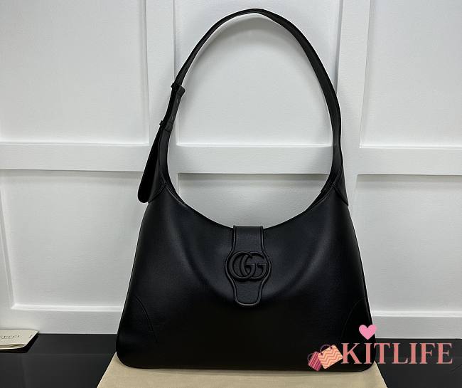 kitlife GUCCI Aphrodite Large leather shoulder bag black - 46x30x2 cm - 1