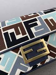 Kitlife Fendi Baguette Multicolor canvas bag with FF embroidery - 27x15x6cm - 4