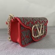 Kitlife Valentino Garavani VLogo embellished red bag - 19x10.5x5 cm - 4