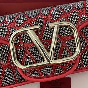 Kitlife Valentino Garavani VLogo embellished red bag - 19x10.5x5 cm - 3