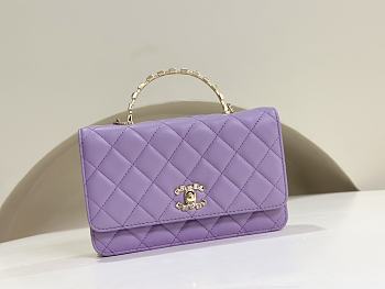 kitlife Chanel Woc violet bag - 19cm