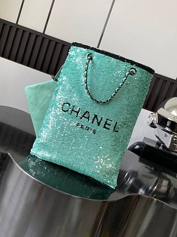 kitlife Chanel Shopping bag Blue - 39 × 30 × 2 cm