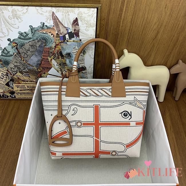 Kitlife hermes Steeple25 H Plume beige  bag - 25cm - 1