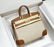 Kitlife Hermes Birkin 25 canva beige bag - 25cm - 1