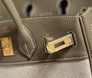 Kitlife Hermes Birkin 25 canva beige&gray bag - 25cm - 3