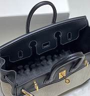 Kitlife Hermes Birkin 25 canva beige&black bag - 25cm - 4