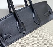 Kitlife Hermes Birkin 25 canva beige&black bag - 25cm - 2