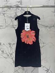 Kitlife Chanel dress Flower Patterns black  - 1