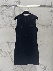 Kitlife Chanel dress Flower Patterns black  - 2