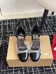 kitlife Christian Louboutin Miss Jane Crystals Black Patent Leather 55mm Pumps  - 1