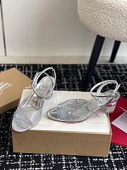 kitlife Christian Louboutin Miss Jane Crystals White Patent Leather 55mm Pumps - 4