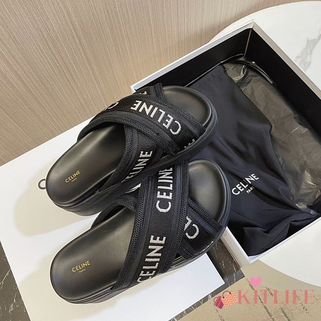 kitlife Celine Block slides Black  - 1