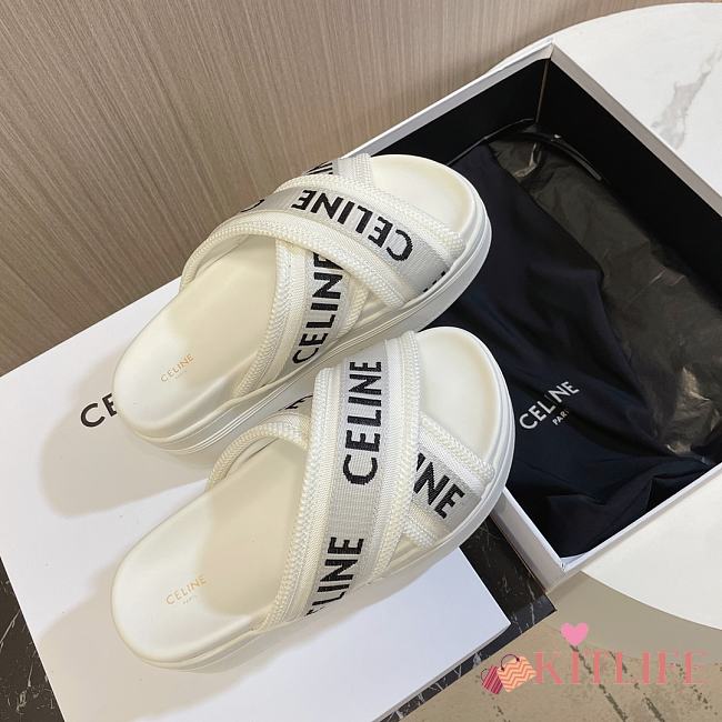 kitlife Celine Block slides White - 1