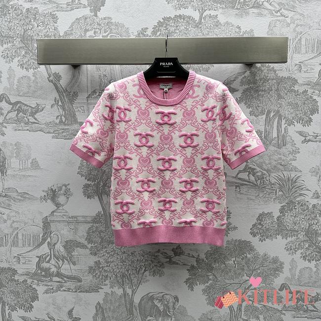 kitlife Chanel Cotton T-shirt pink - 1