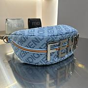 kitlife Fendigraphy Small Light blue denim bag - 29x24.5x10 cm - 5