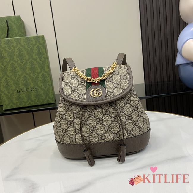 kitlife Gucci Ophidia Mini Backpack Brown  - 20.5 x 20 x 12 cm - 1