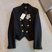 kitlife Balmain 6-button cinched-waist jacket Black  - 1