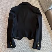 kitlife Balmain 6-button cinched-waist jacket Black  - 4
