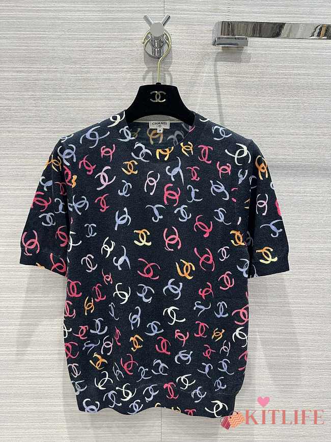 kitlife Chanel Cotton T-shirt black 01 - 1