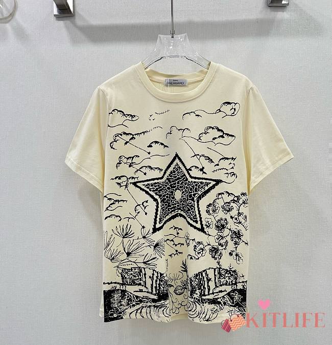 Kitlife Dior Cotton T-shirt beige 01 - 1