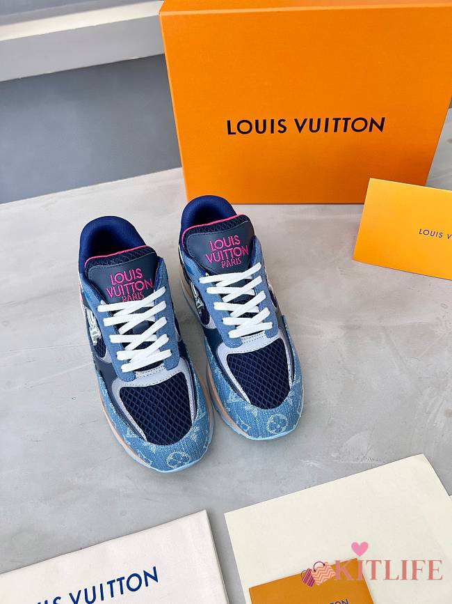 kitlife Louis Vuitton Run Away Sneaker blue denim  - 1