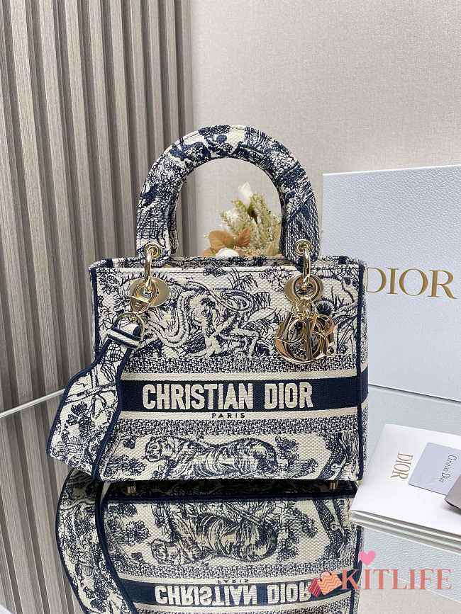 Kitlife Dior Lady D-life blue bag - 24x20x11cm - 1