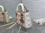 kitlife Mini Lady Dior Bag  Two-Tone Latte and Powder Pink - 17x7x15cm - 4