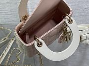 kitlife Mini Lady Dior Bag  Two-Tone Latte and Powder Pink - 17x7x15cm - 5