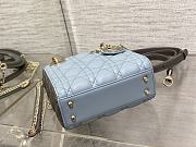 kitlife Mini Lady Dior Bag Two-Tone blue and gray- 17x7x15cm - 6