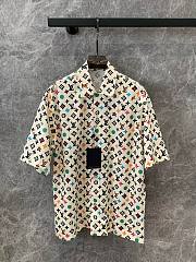 Kitlife Lousi Vuitton Monogram Printed Short-Sleeved Silk Shir - 1