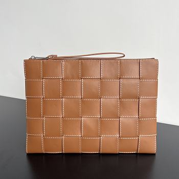 kitlife BOTTEGA VENETA Large Cassette Pouch brown - 35x25x1CM