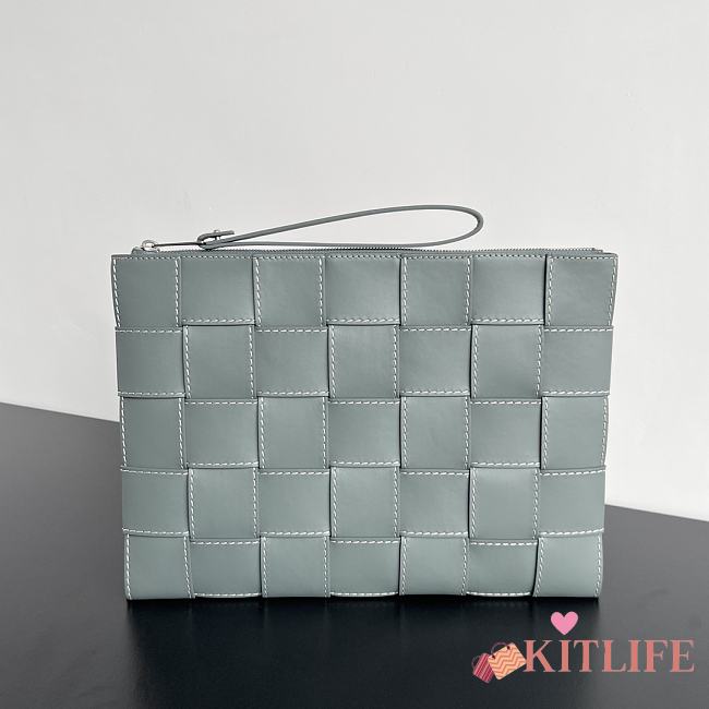 kitlife BOTTEGA VENETA Large Cassette Pouch blue - 35x25x1CM - 1