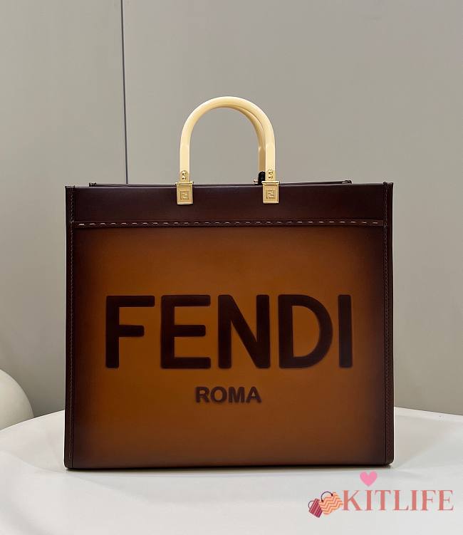 kitlife Fendi Peekaboo toe brown bag - 40×17×37cm - 1