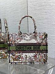 Kitlife Dior Large Book Tote Ecru Multicolor Dior 4 Saisons Automne Soleil Embroidery bag - 36x18x28 cm - 1