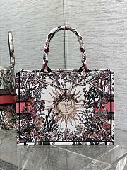 Kitlife Dior Large Book Tote Ecru Multicolor Dior 4 Saisons Automne Soleil Embroidery Pink bag - 36x18x28 cm - 3