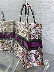 Kitlife Dior Large Book Tote Ecru Multicolor Dior 4 Saisons Automne Soleil Embroidery purple bag -  42x18x35 cm - 5