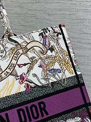 Kitlife Dior Large Book Tote Ecru Multicolor Dior 4 Saisons Automne Soleil Embroidery purple bag -  42x18x35 cm - 2