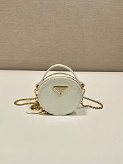 Kiltife Prada Patent leather mini pouch white bag - 8x7.2x3.5cm - 1